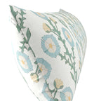 Large Lumbar Pillow in Cottage Flowers - Cool Blue