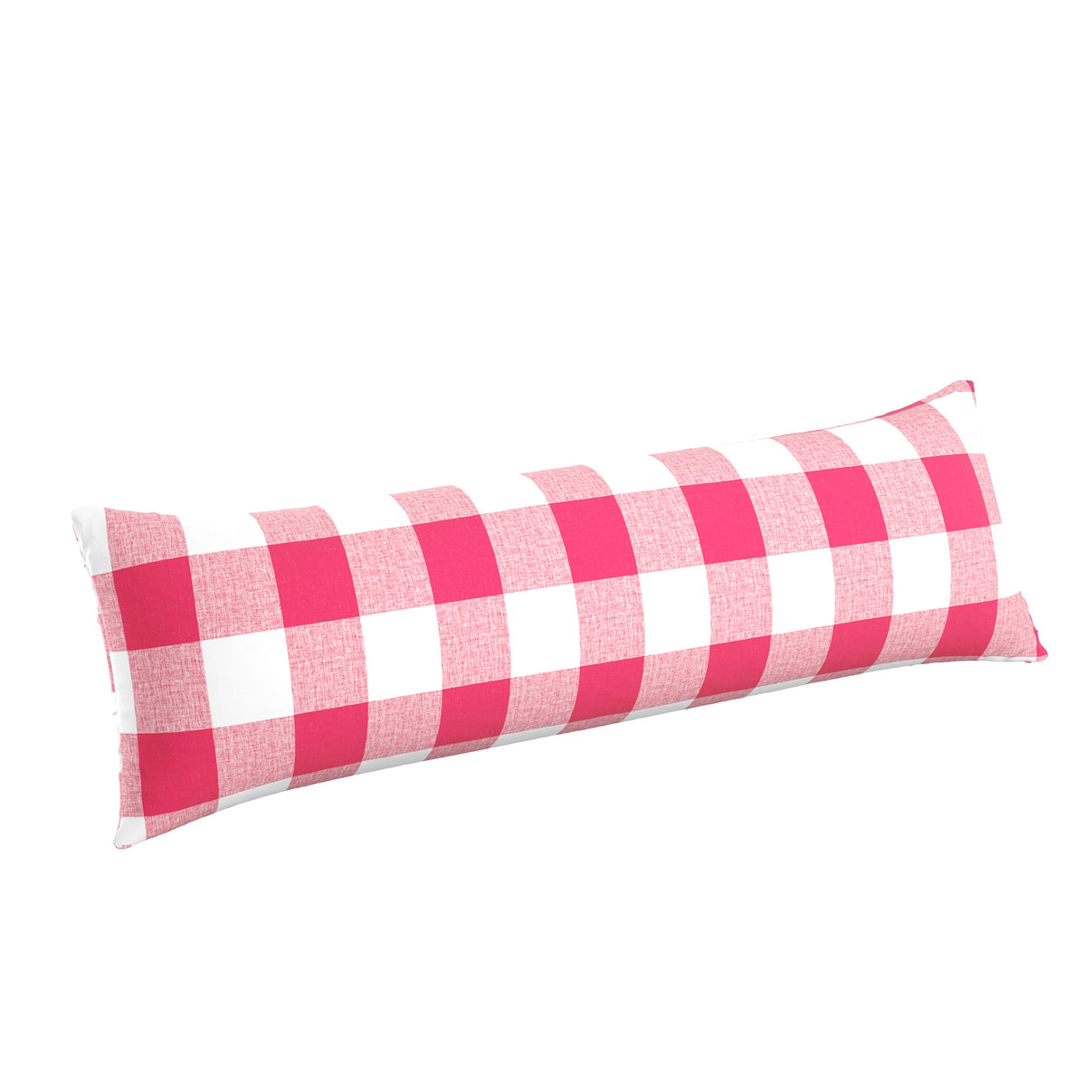 Large Lumbar Pillow in Buffalo Check - Flamingo