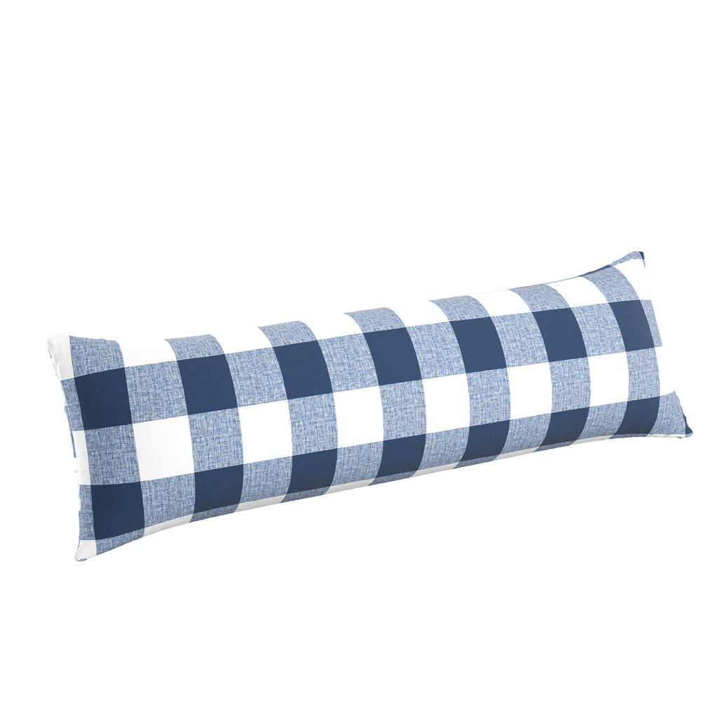Large Lumbar Pillow in Buffalo Check - Navy