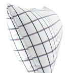 Large Lumbar Pillow in Check With Me - White