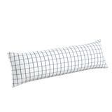 Large Lumbar Pillow in Check With Me - White