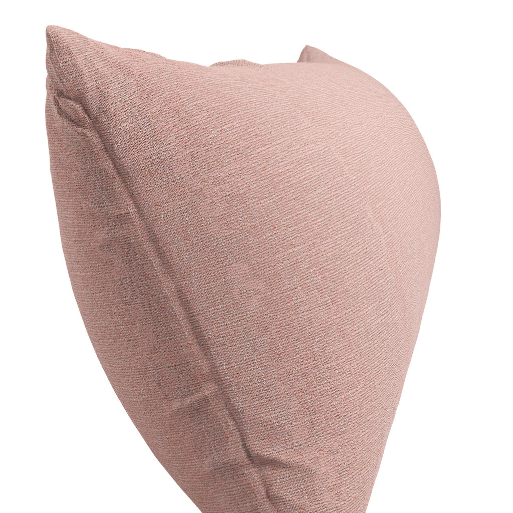 Large Lumbar Pillow in Slubby Linen - Think Pink