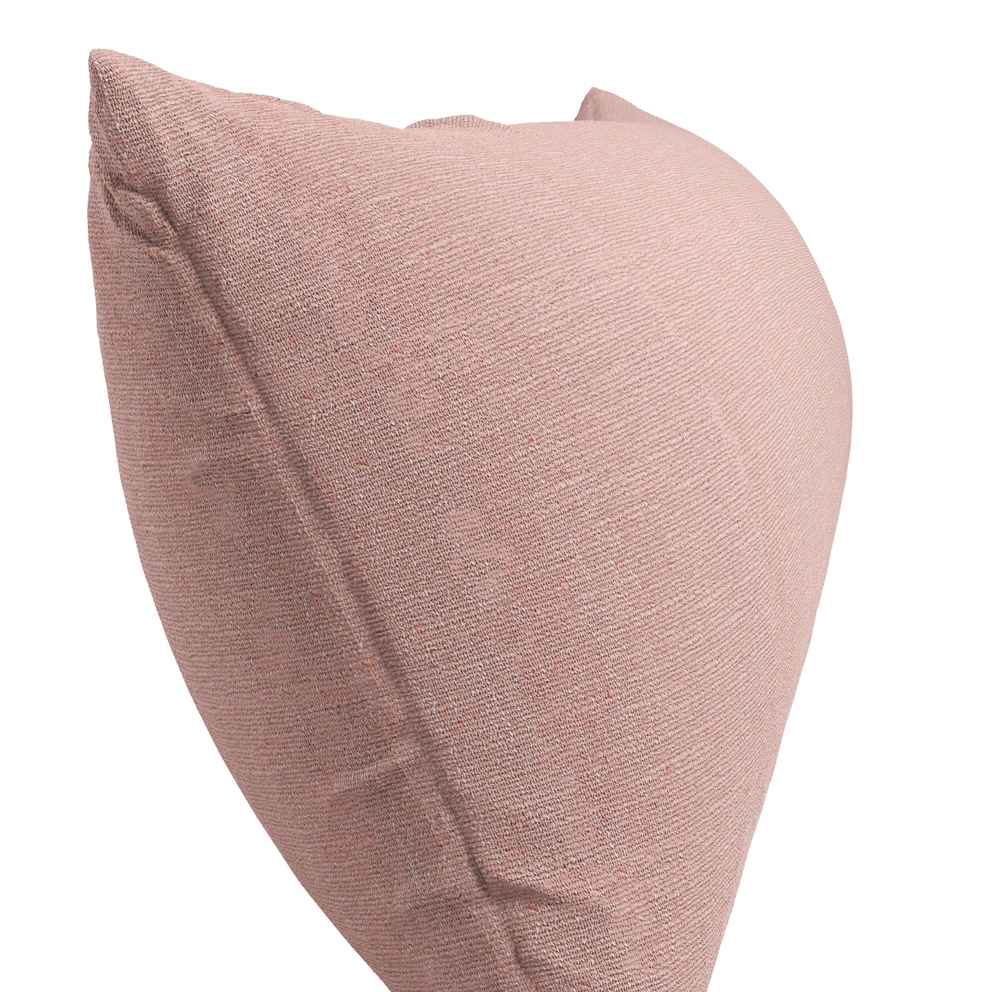 Large Lumbar Pillow in Slubby Linen - Think Pink