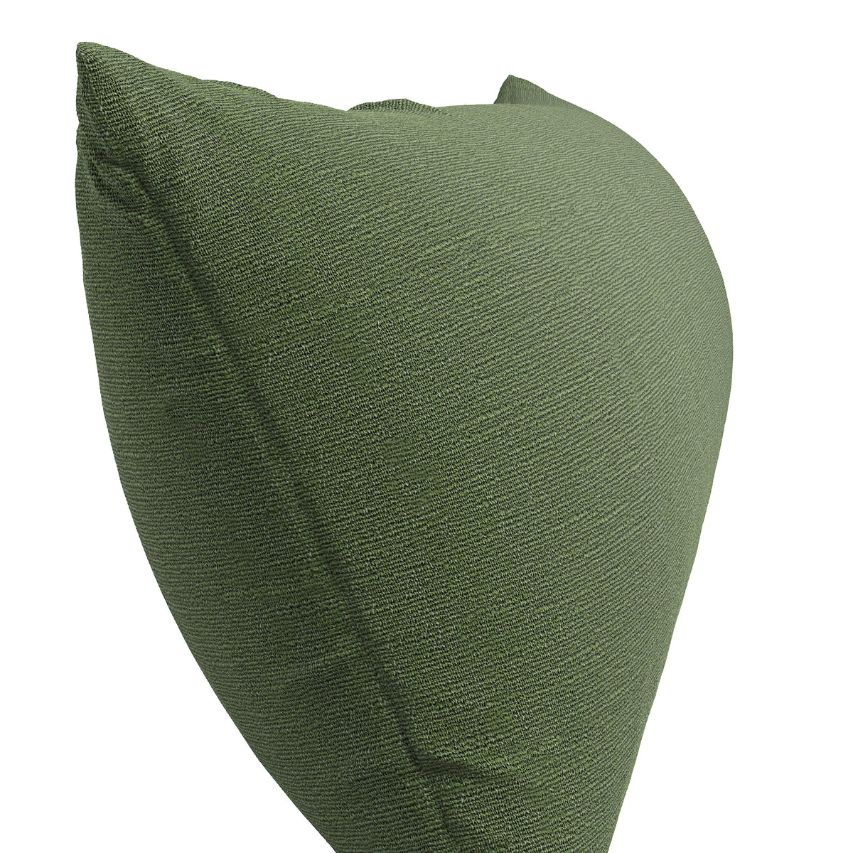 Large Lumbar Pillow in Slubby Linen - Clover