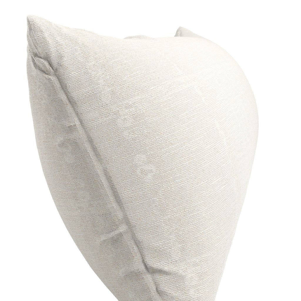 Large Lumbar Pillow in Slubby Linen - White