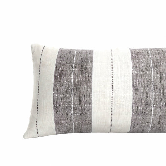 Lumbar Pillow in French Laundry Stripe - Midnights