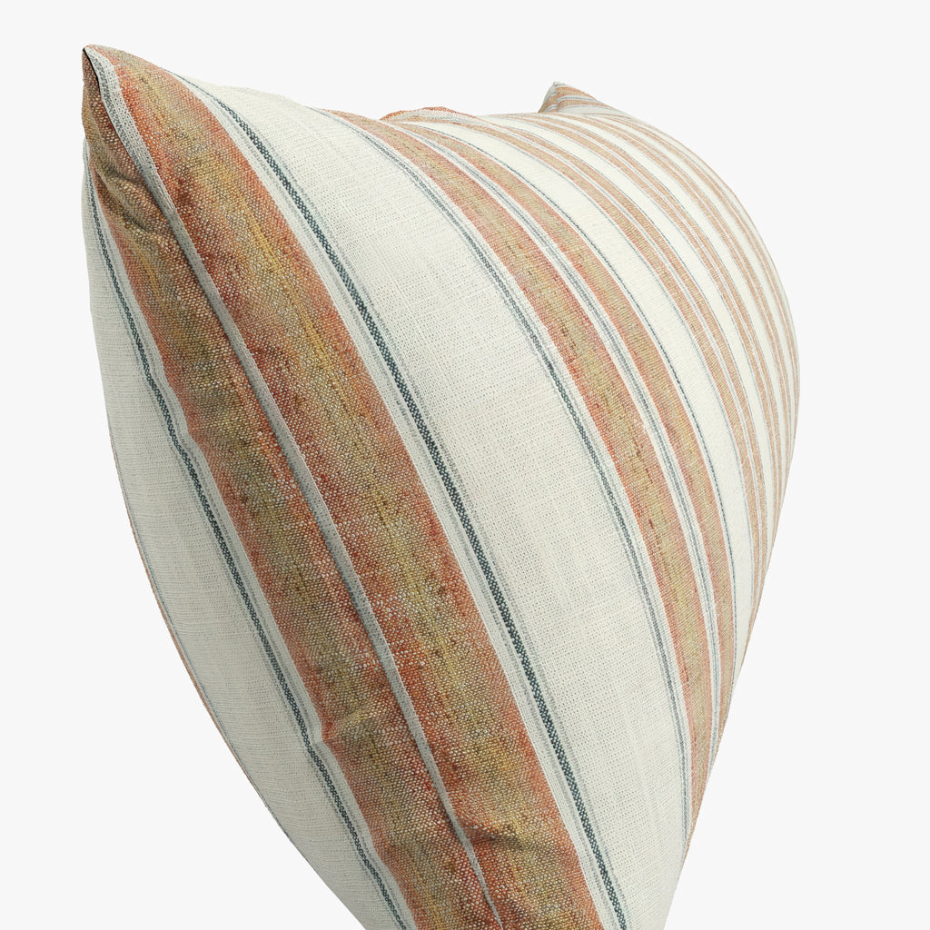 Lumbar Pillow in French Laundry Stripe - Apricot