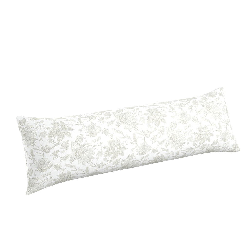 Large Lumbar Pillow in Toile - Rich Cream