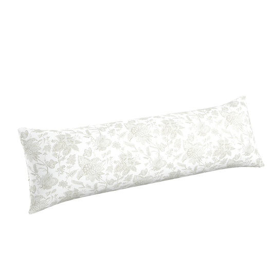 Large Lumbar Pillow in Toile - Rich Cream