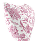 Large Lumbar Pillow in Toile - Strawberry