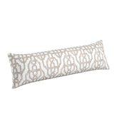 Large Lumbar Pillow in Trellis Like It Is - Beige