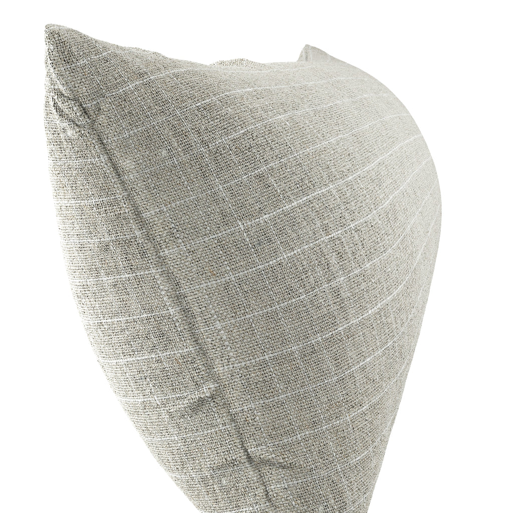 Large Lumbar Pillow in 100% Linen - Hazelnut