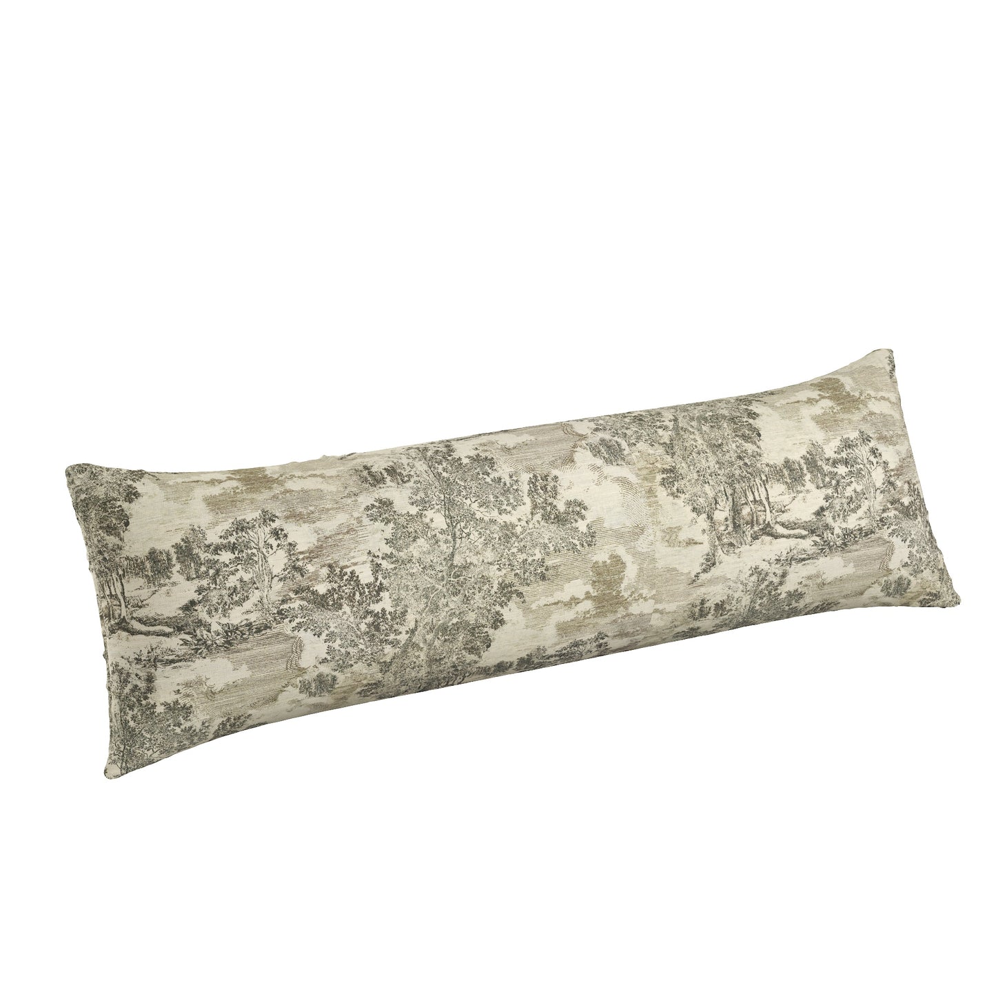 Large Lumbar Pillow in Country Toile - Onyx