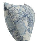 Large Lumbar Pillow in Country Toile - Sapphire