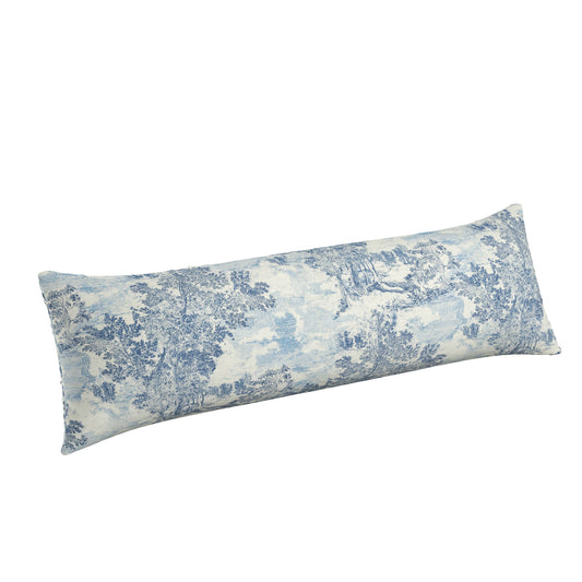 Large Lumbar Pillow in Country Toile - Sapphire
