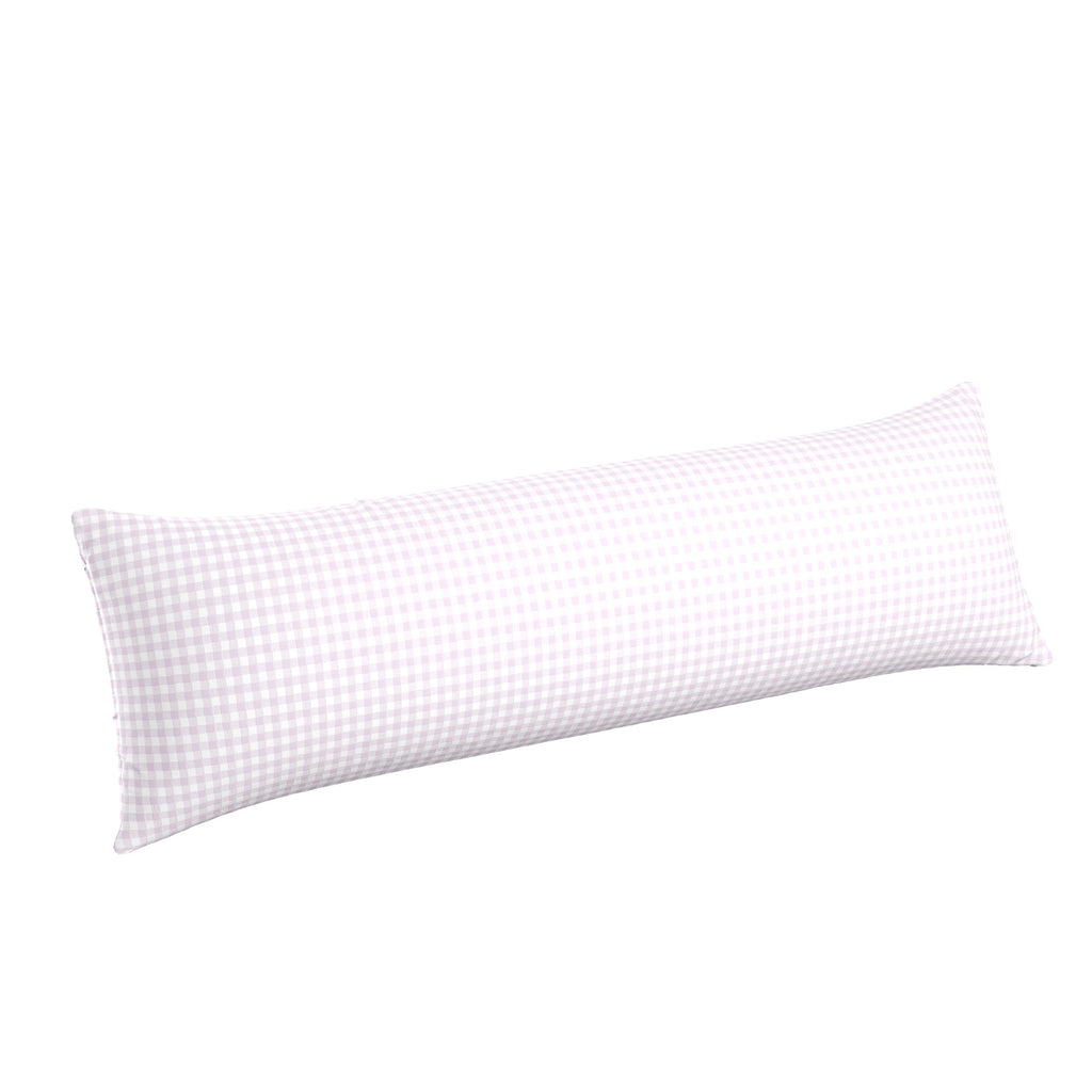 Large Lumbar Pillow in Gingham - Lilac