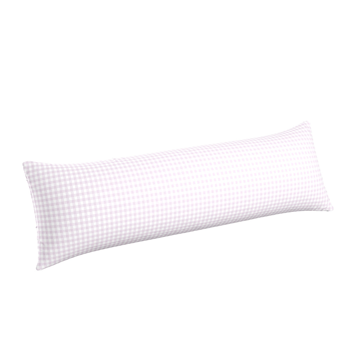 Large Lumbar Pillow in Gingham - Lilac