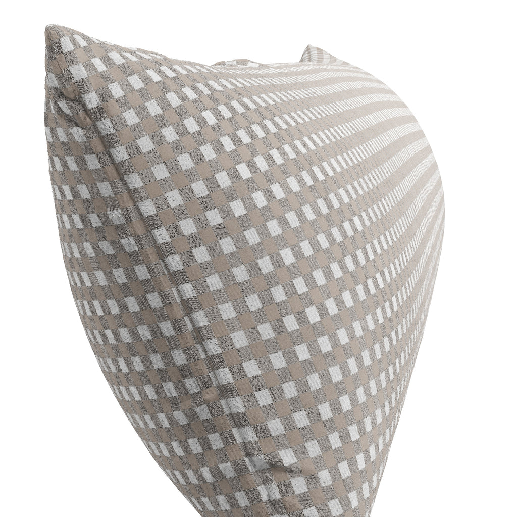 Large Lumbar Pillow in Gingham - Hay