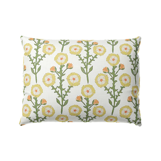 Boudoir Pillow in Cottage Flowers - Sunbeam