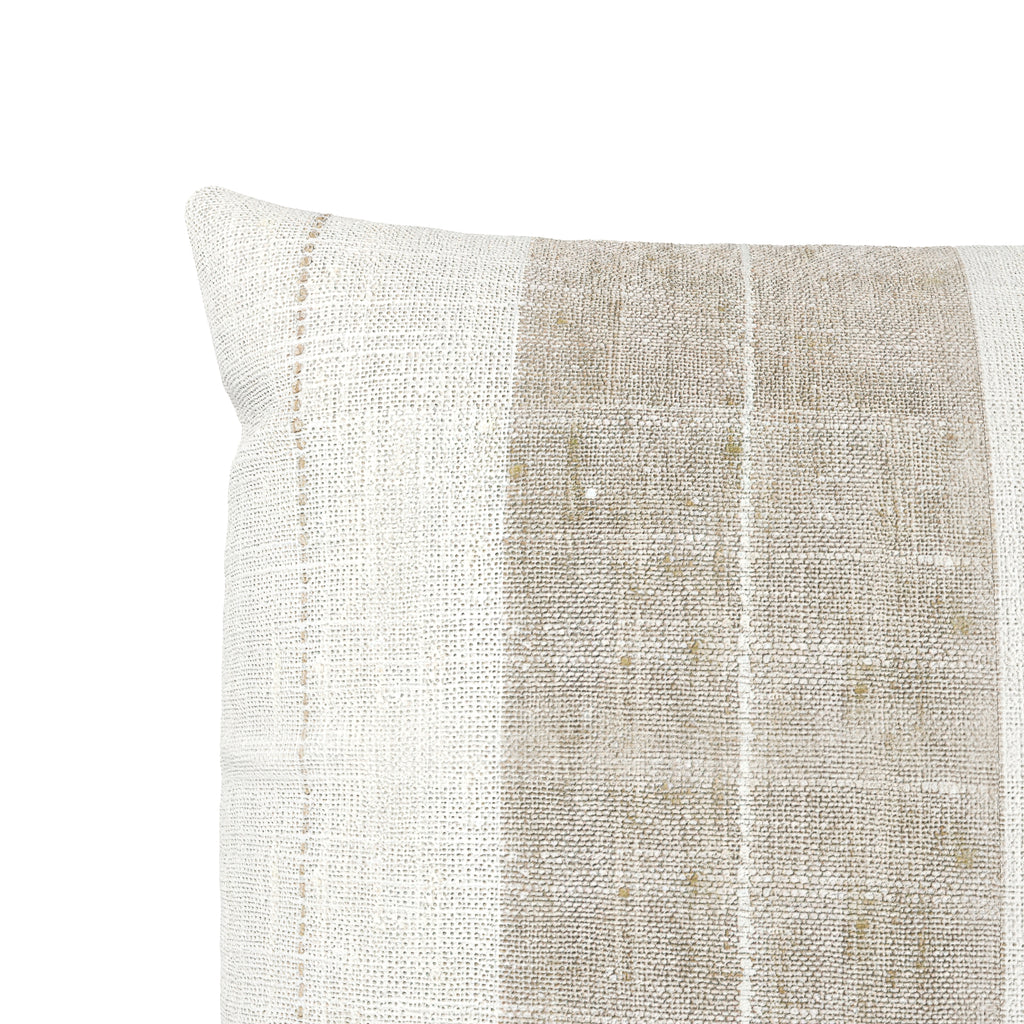 Boudoir Pillow in French Laundry Stripe - Champagne