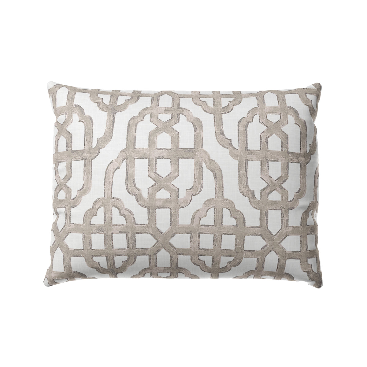 Boudoir Pillow in Trellis Like It Is - Beige