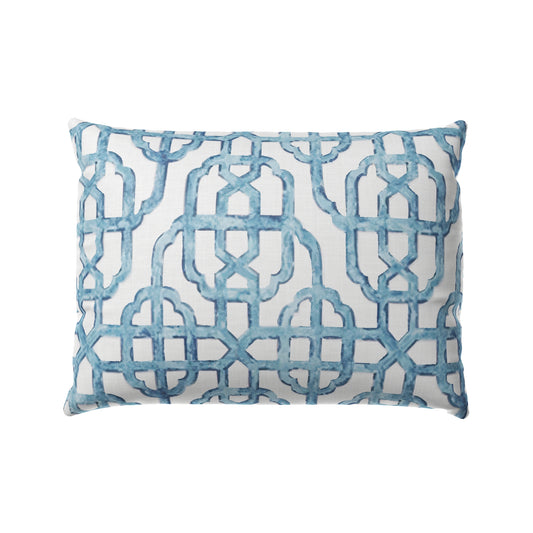 Boudoir Pillow in Trellis Like It Is - Waves