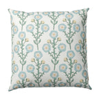 Euro Sham in Cottage Flowers - True Blue