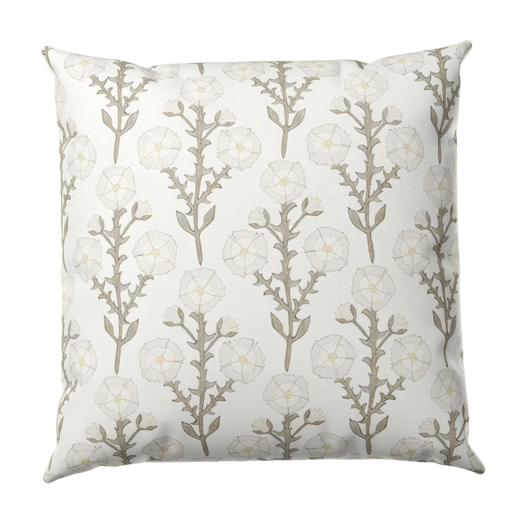 Euro Sham in Cottage Flowers - Vanilla