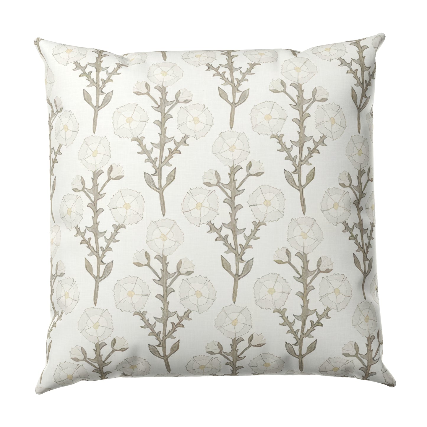 Euro Sham in Cottage Flowers - Vanilla