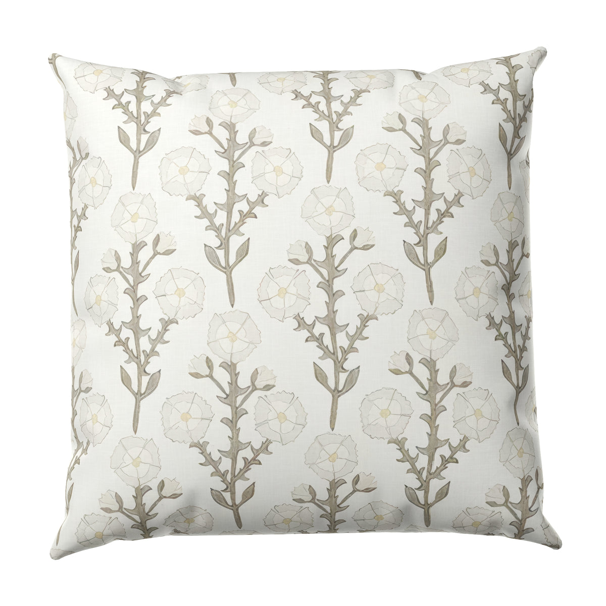 Euro Sham in Cottage Flowers - Vanilla