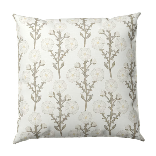Euro Sham in Cottage Flowers - Vanilla