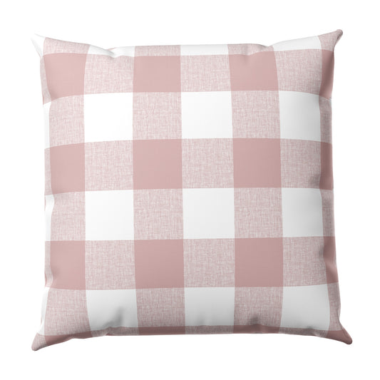 Throw Pillow in Buffalo Check - Mauve