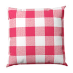 Throw Pillow in Buffalo Check - Flamingo