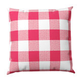 Throw Pillow in Buffalo Check - Flamingo