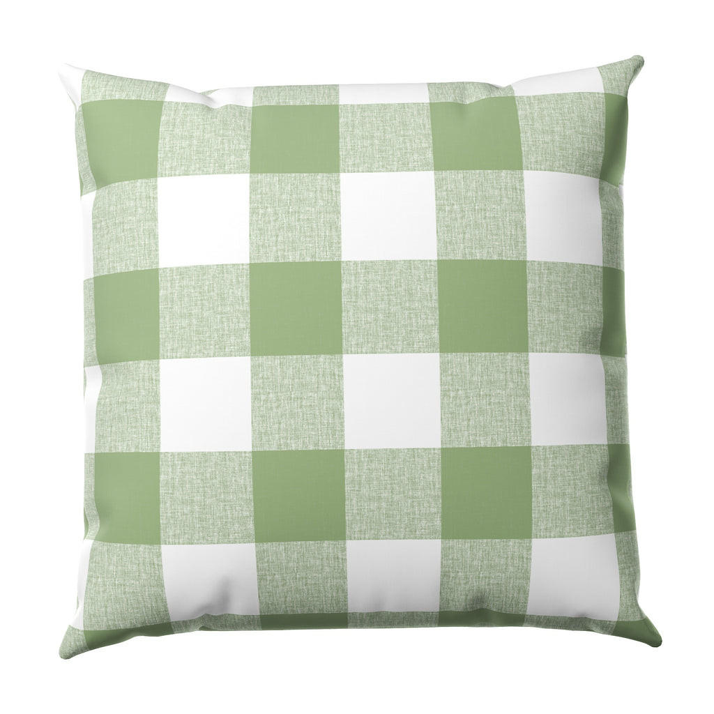 Throw Pillow in Buffalo Check - Sage