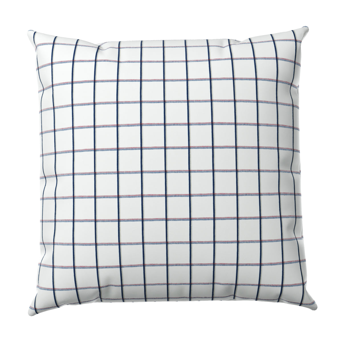 Throw Pillow in Check With Me - White