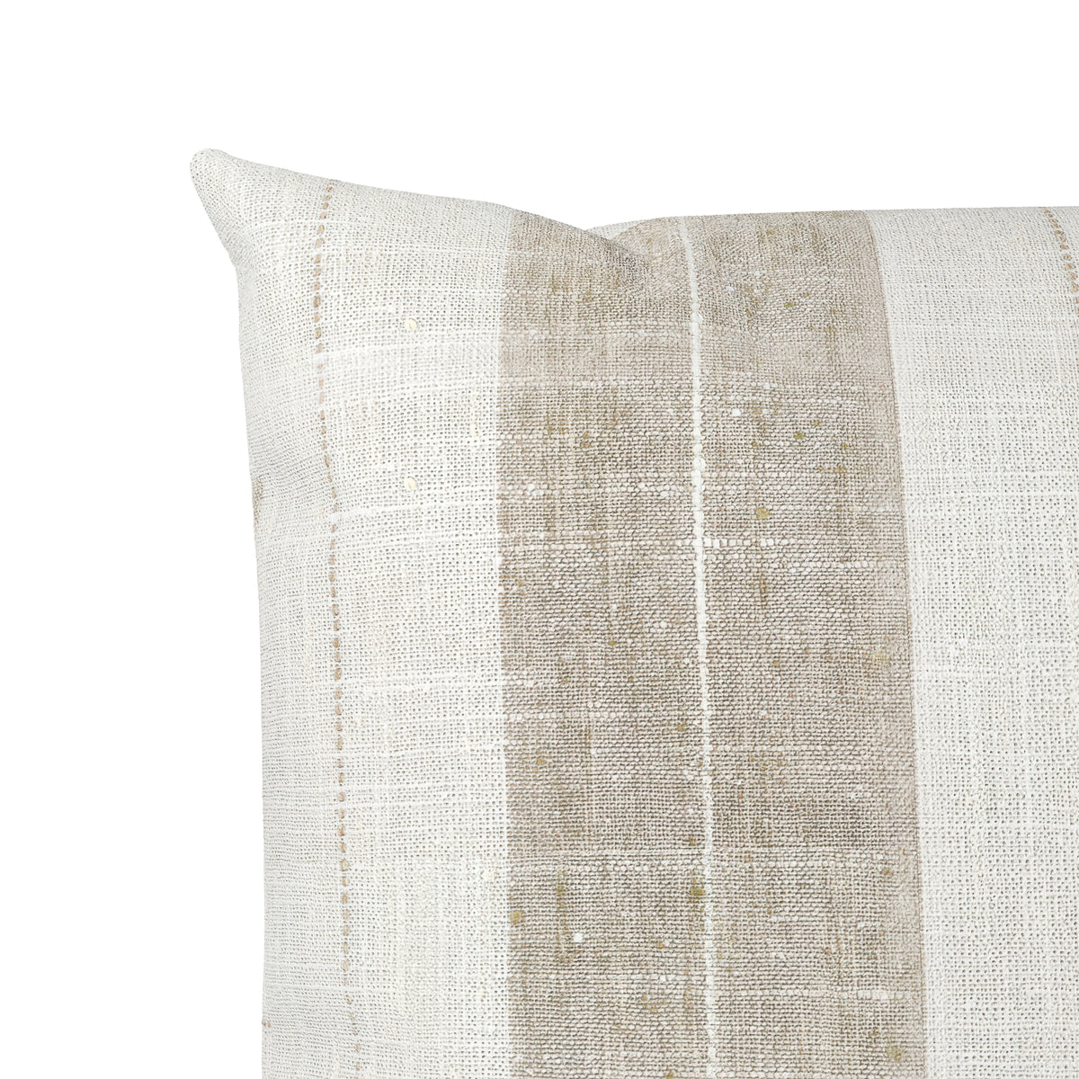 Throw Pillow in French Laundry Stripe - Champagne