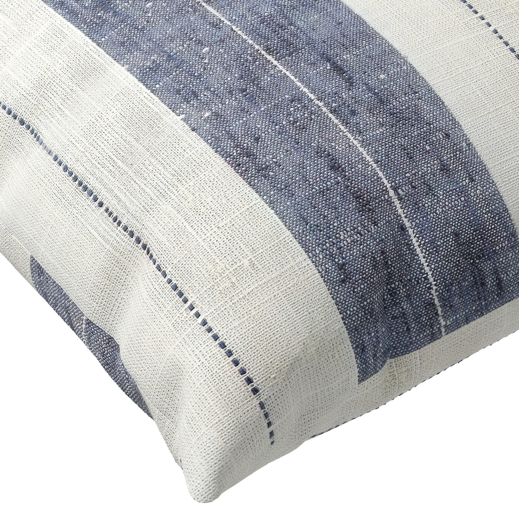 Throw Pillow in French Laundry Stripe - Navy