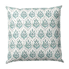 Throw Pillow in Leaf Me Alone - Minty Blue