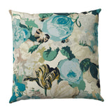 Throw Pillow in Garden Tea Time - Blue Haze