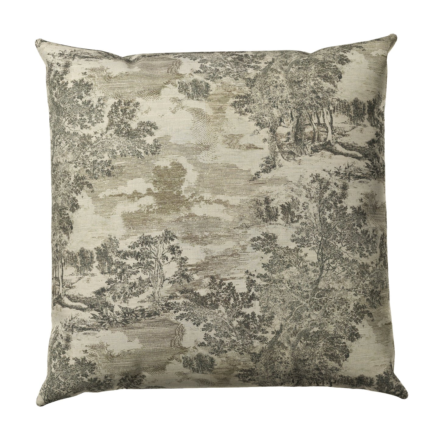 Throw Pillow in Country Toile - Onyx