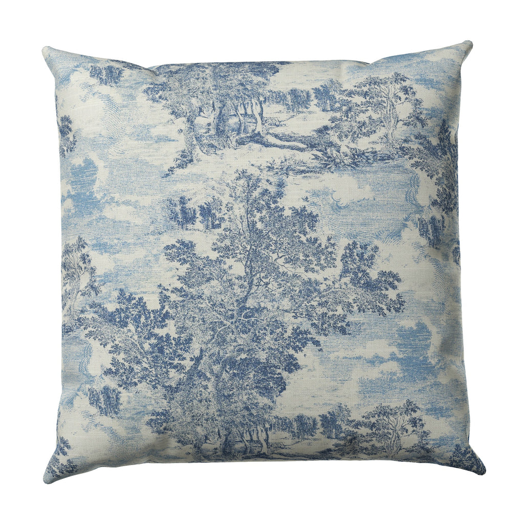 Euro Sham in Country Toile - Sapphire