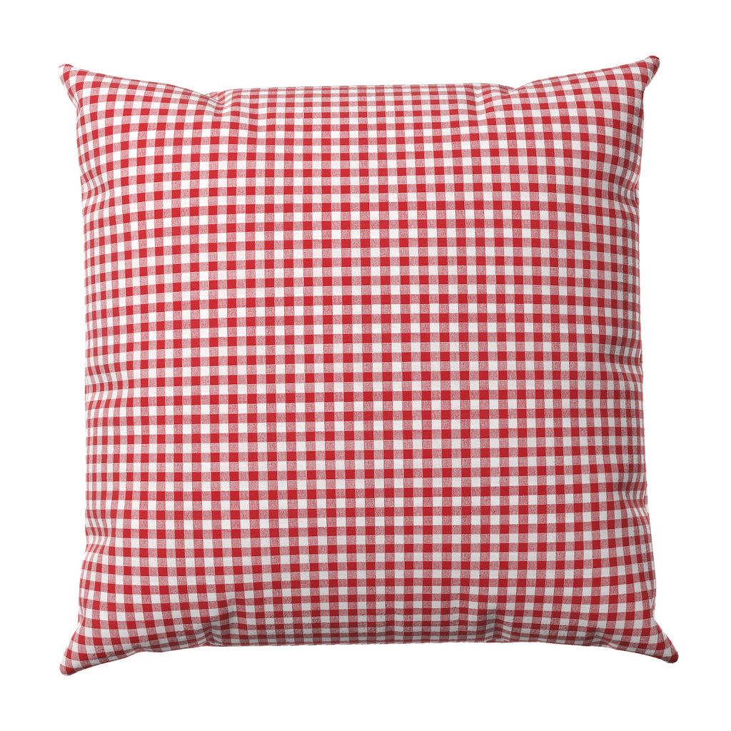 Euro Sham in Gingham - Cherry