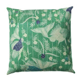 Throw Pillow in Koi Pond - Green