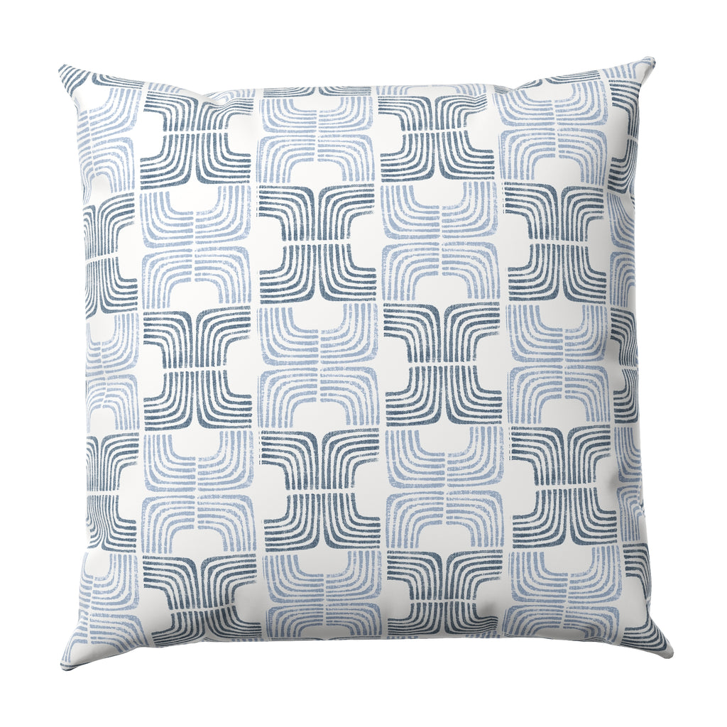 Throw Pillow in Groovy - Denim
