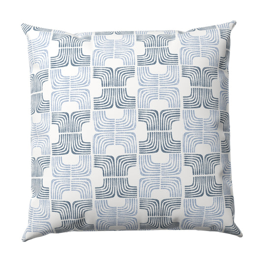 Throw Pillow in Groovy - Denim
