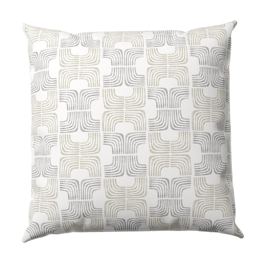 Throw Pillow in Groovy - Natural