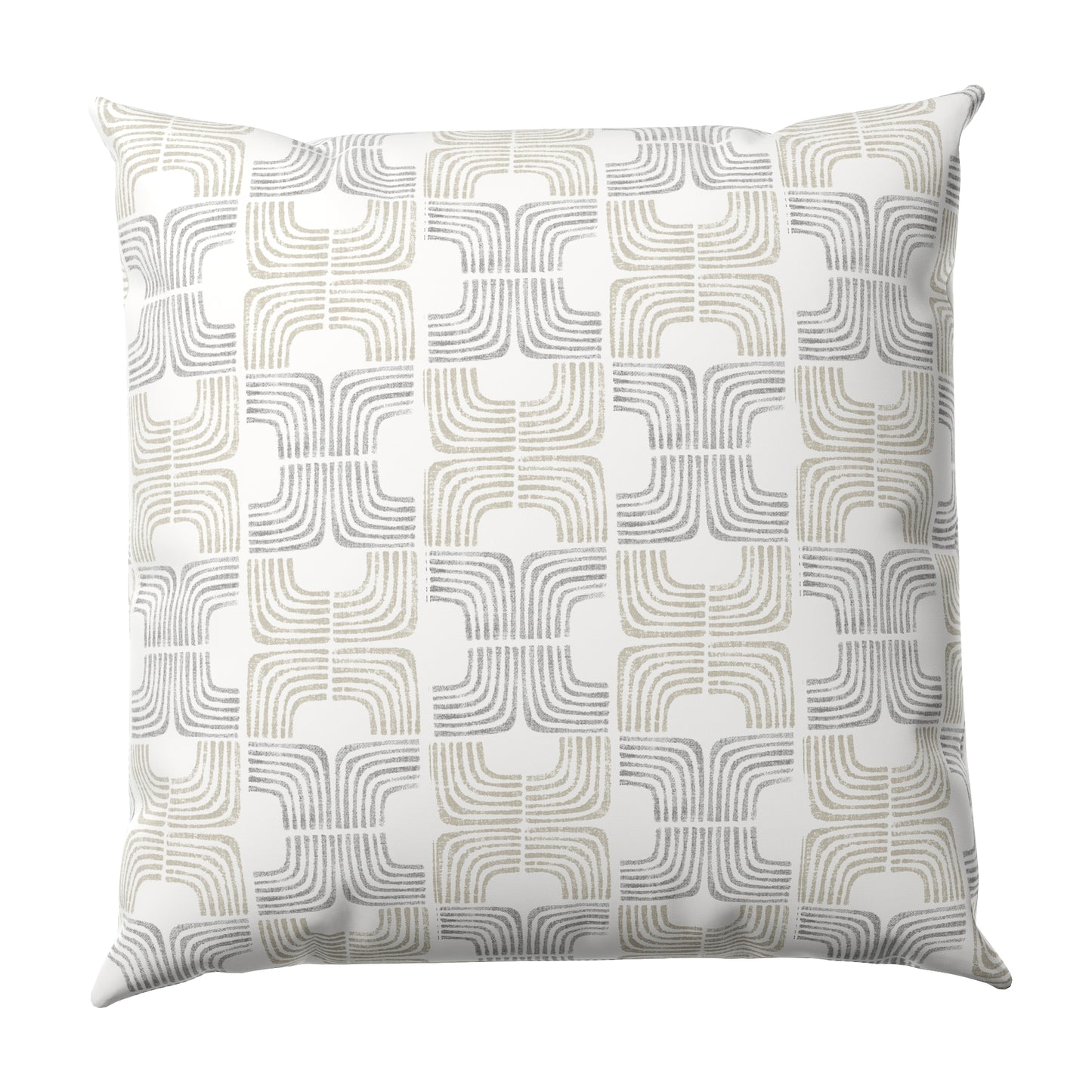 Throw Pillow in Groovy - Natural