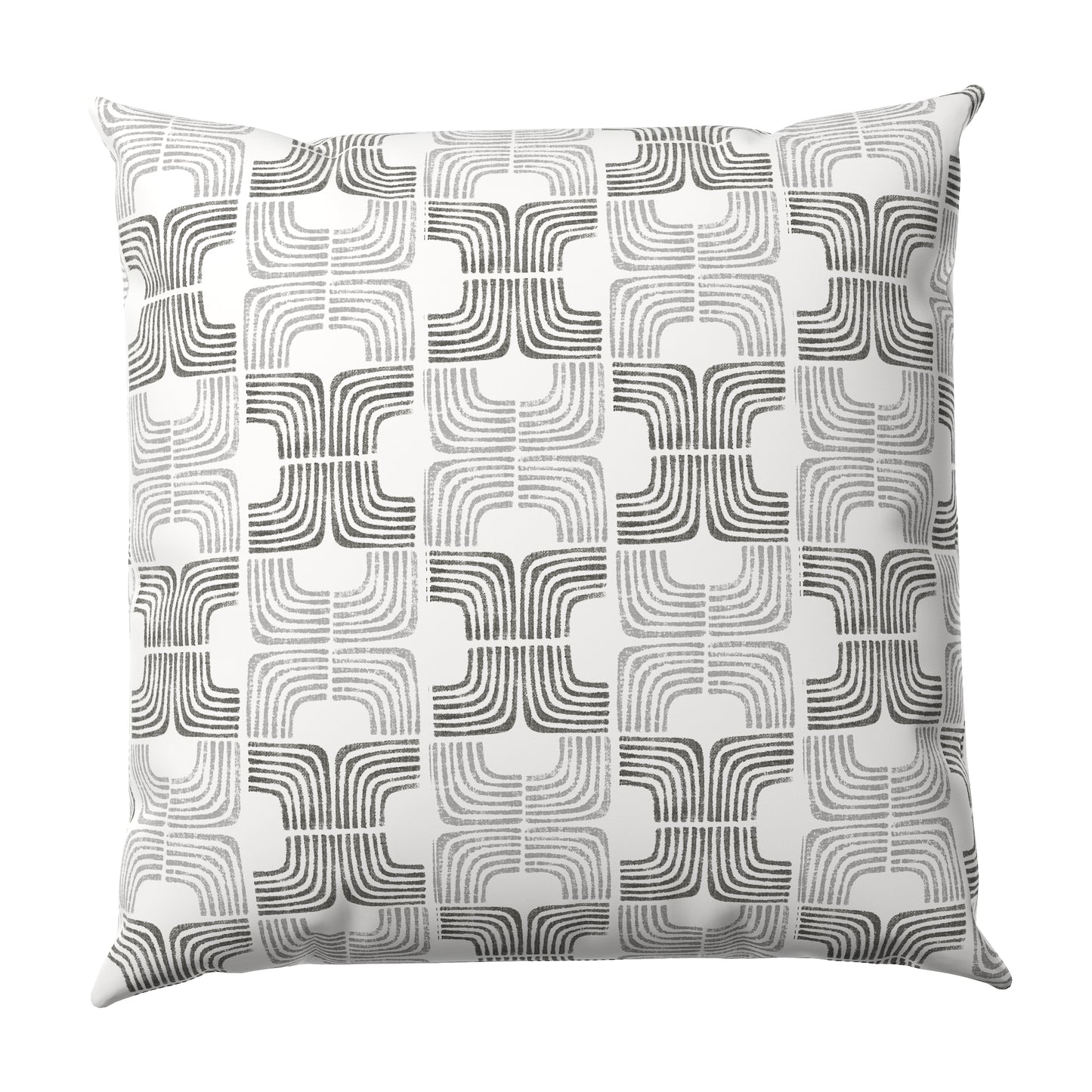 Throw Pillow in Groovy - Pewter
