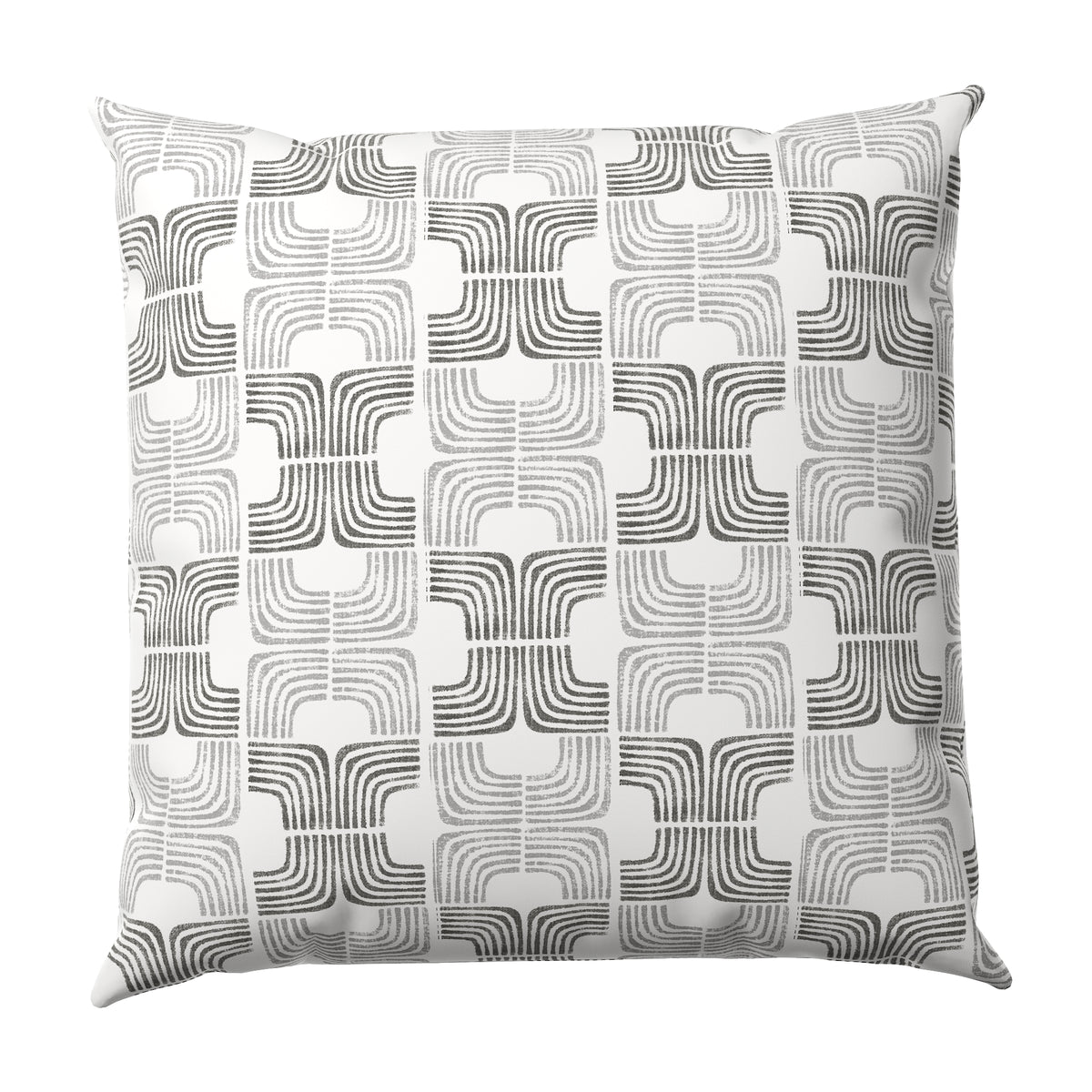 Throw Pillow in Groovy - Pewter